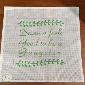 Cooper oaks-gangster needlepoint